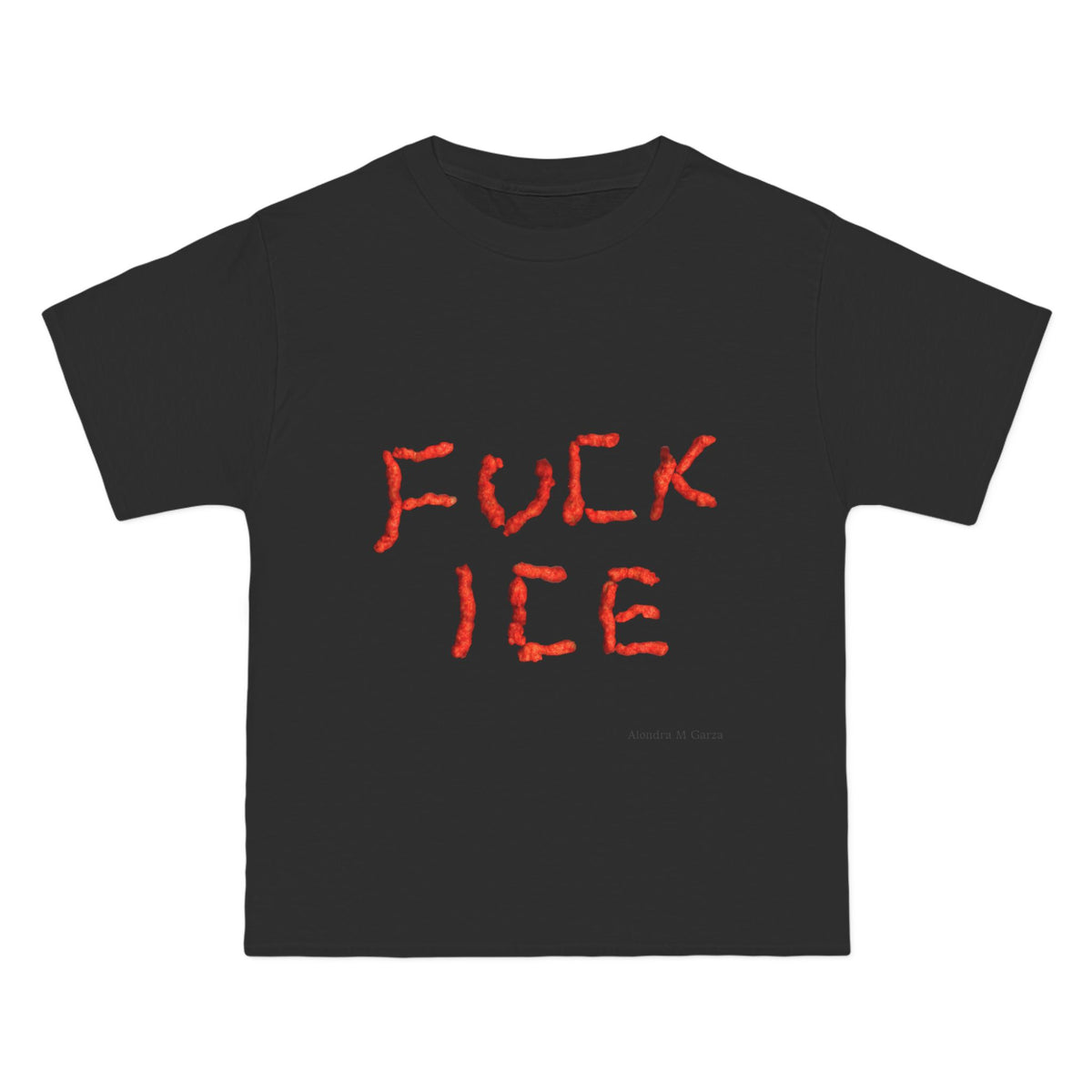 F*ck ICE Oversized T-Shirt - Black, White, and Cream